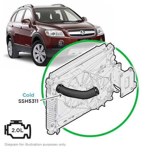 Holden Captiva TD CG 2.0 07-11 Cold Side from Intercooler