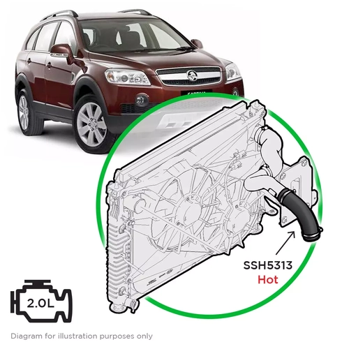 Holden Captiva TD CG 2.0 07-11 Hot Side from Turbo to Joiner