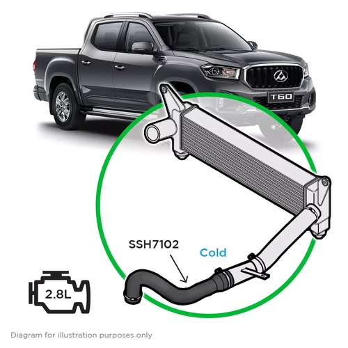 Silicone I/Cool Black Pipe Cold 2 LDV T60 2.8 2017-21