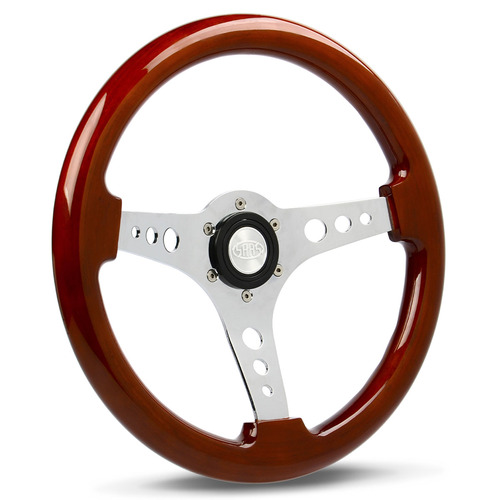 Steering Wheel Wood 14" ADR Logano Chrome Spoke
